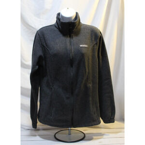 Columbia Women's (S) Charcoal Gray Fleece Full Zip Jacket Pockets Outdoors